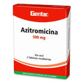 AZITROMICINA TABLETAS  500  MILIGRAMOS CAJA DE 3 TABLETAS GF