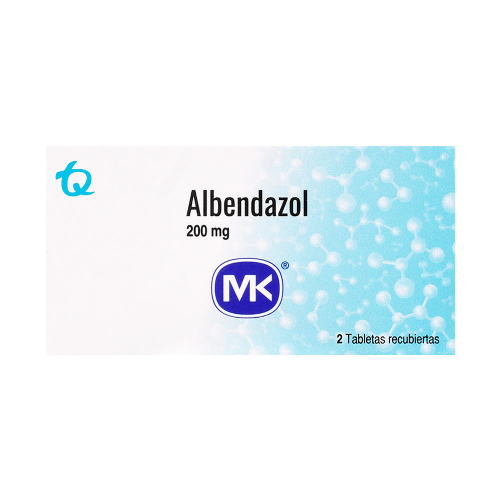 Albendazol 200 mg 2 tabletas MK