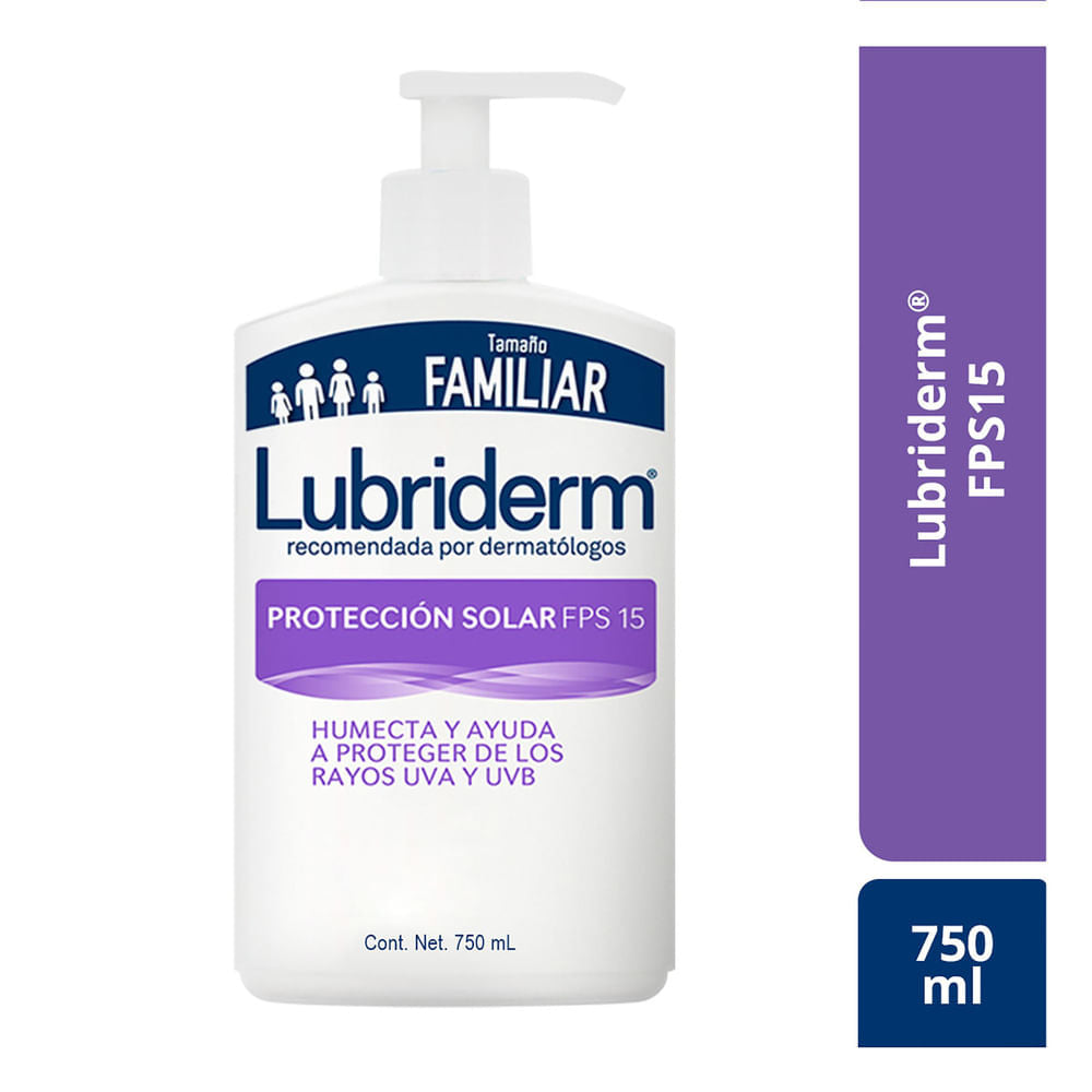 LUBRIDERM LOC.UV 15 CON VALVULA 750 ML