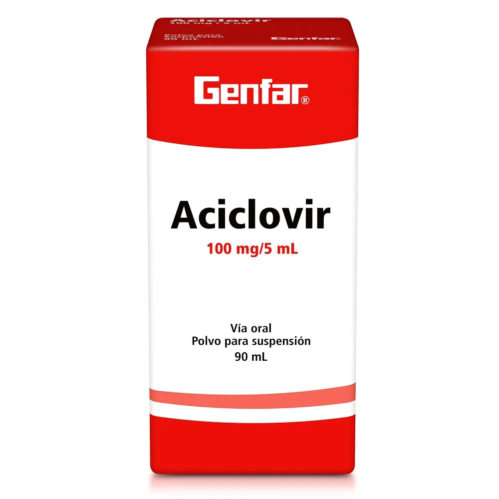 ACICLOVIR SUSPENSION DE 100 MG / 5 ML GENFAR 90 ML