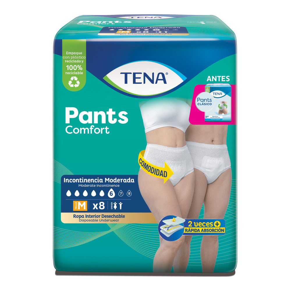 Pañales Tena Pants Clásico Medium 8 Unidades