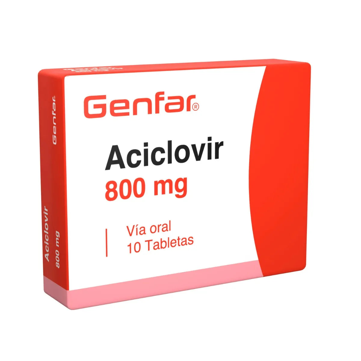 ACICLOVIR 800 MG X 10 TABLETAS GENFAR