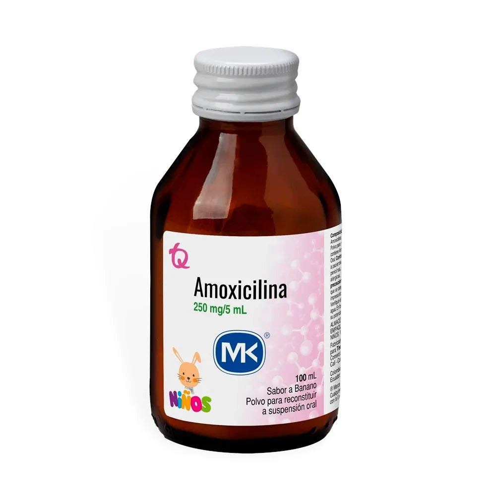 AMOXICILINA DE 250 MILIGRAMOS FRASCO DE 100 ML MK
