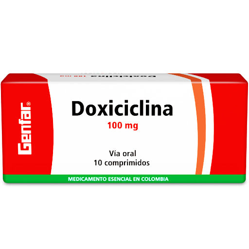DOXICICLINA 100 MG X 10 TABLETAS GENFAR