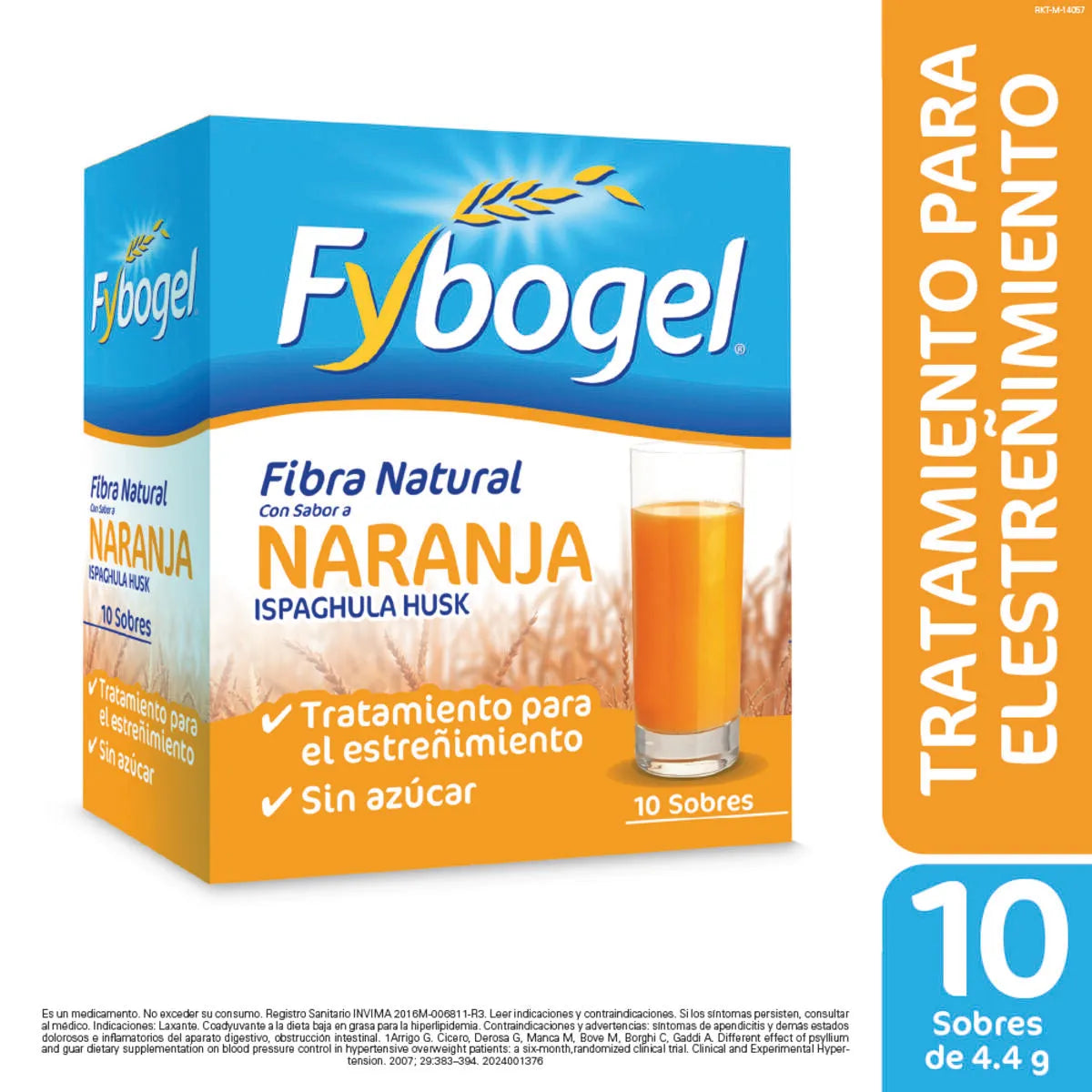 FYBOGEL X 10 SOBRES NARANJA ISPAGHULA  HUSK