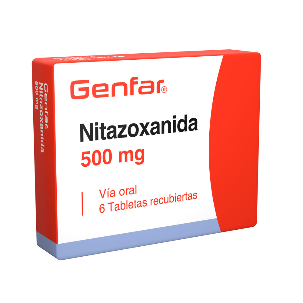 Nitazoxanida 500 mg 6 tabletas GF