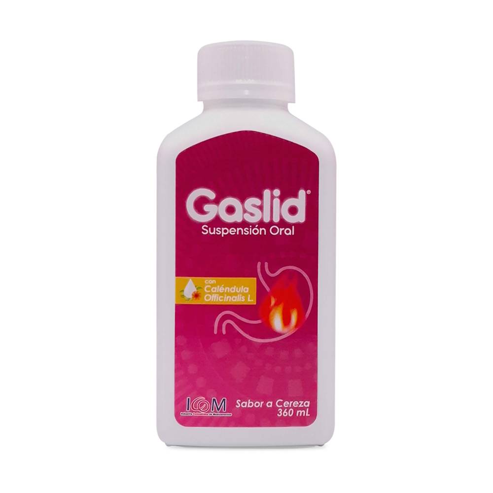 GASLID SUSPENSION ORAL CALENDULA DE 360 ML CEREZA
