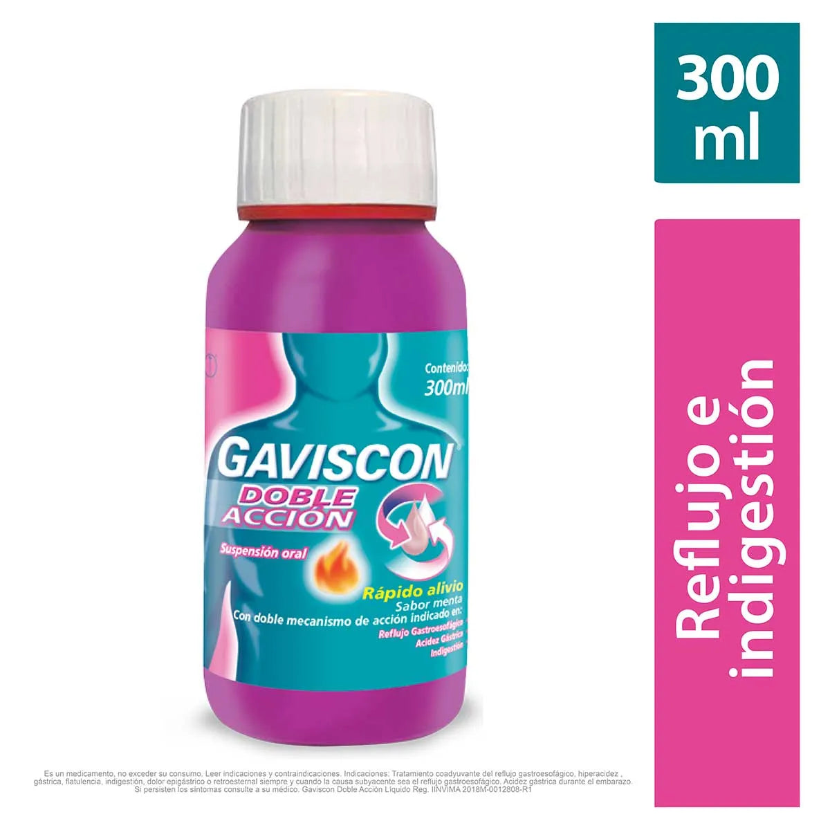GAVISCON DOBLE ACCION FRASCO DE 300 ML