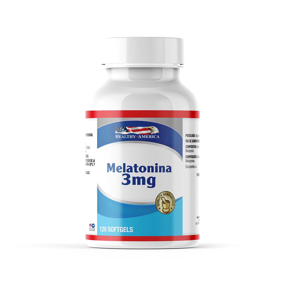 MELATONINA 3 MG X 120 PERLAS BLANDAS HELTHY AMERICA