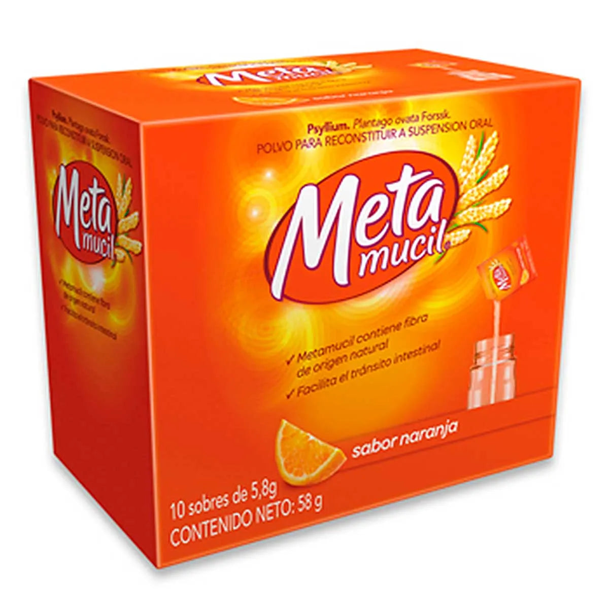 METAMUCIL SOBRES CAJA X 10 SOBRES 58 GRAMOS