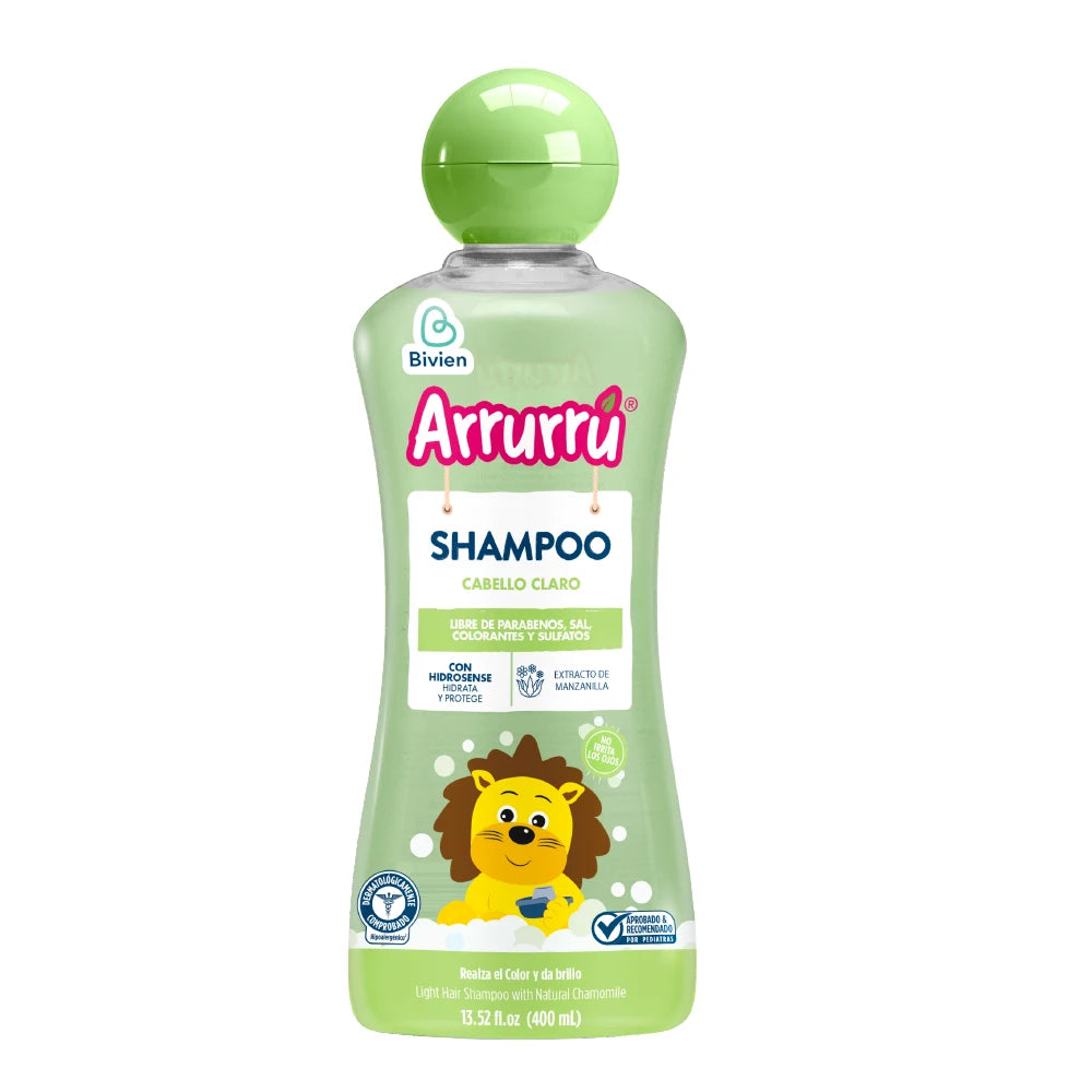 Shampoo Arrurrú Cabellos Claros 400 ml + Colonia 30 ml Rosada Gratis