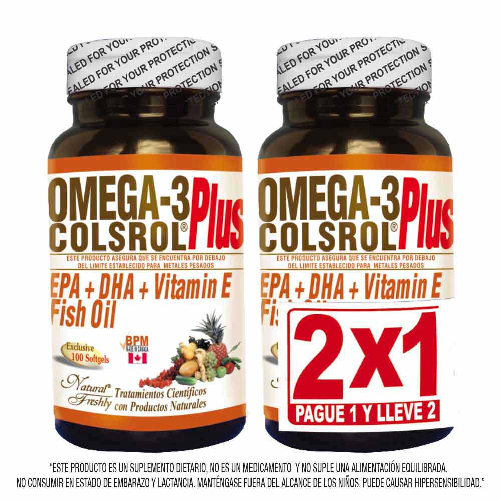 OMEGA 3 COLSROL PLUS X 100 PERLAS 2 X 1