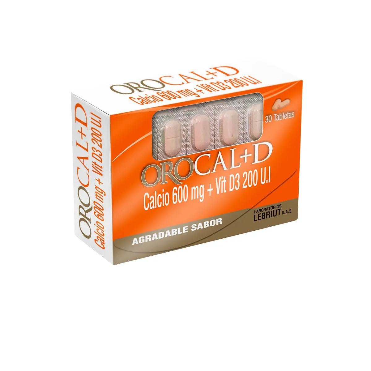 OROCAL D X 30 TABLETAS MASTICABLES 600 / 200