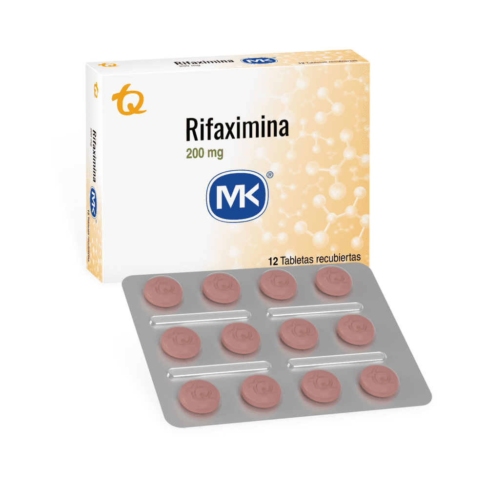 RIFAMIXIMINA 200 MG MK X 12 TABLETAS RECUBIERTAS