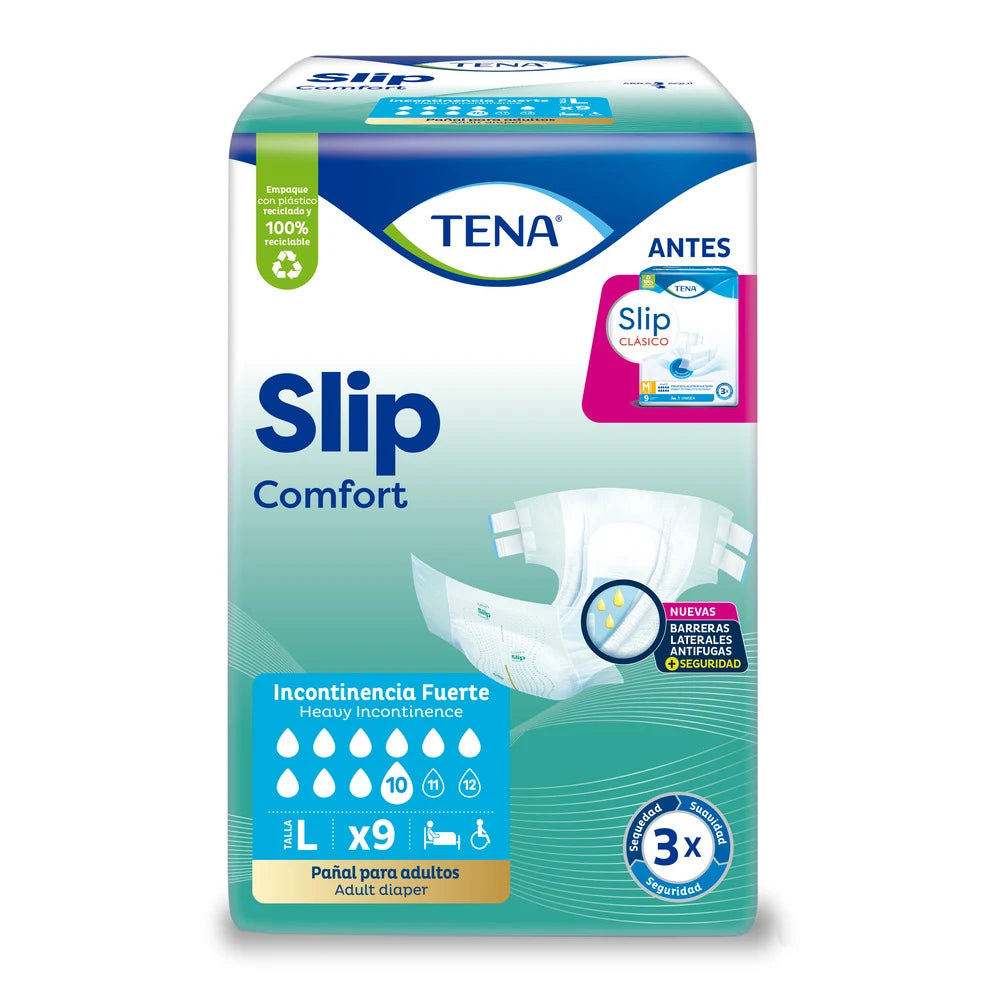 Pañales Tena Slip Clásico Grande 9 Unidades