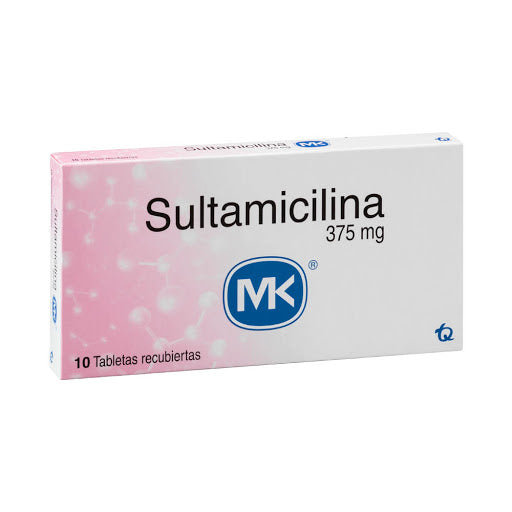 SULTAMICILINA 375 MILIGRAMOS X 10 TABLETAS MK