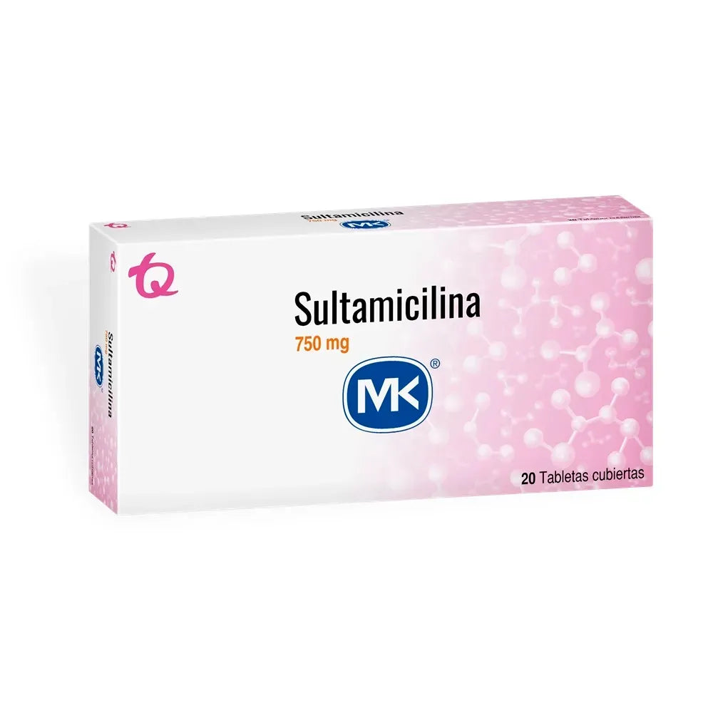 SULTAMICILINA 750 MILIGRAMOS X 20 TABLETAS MK