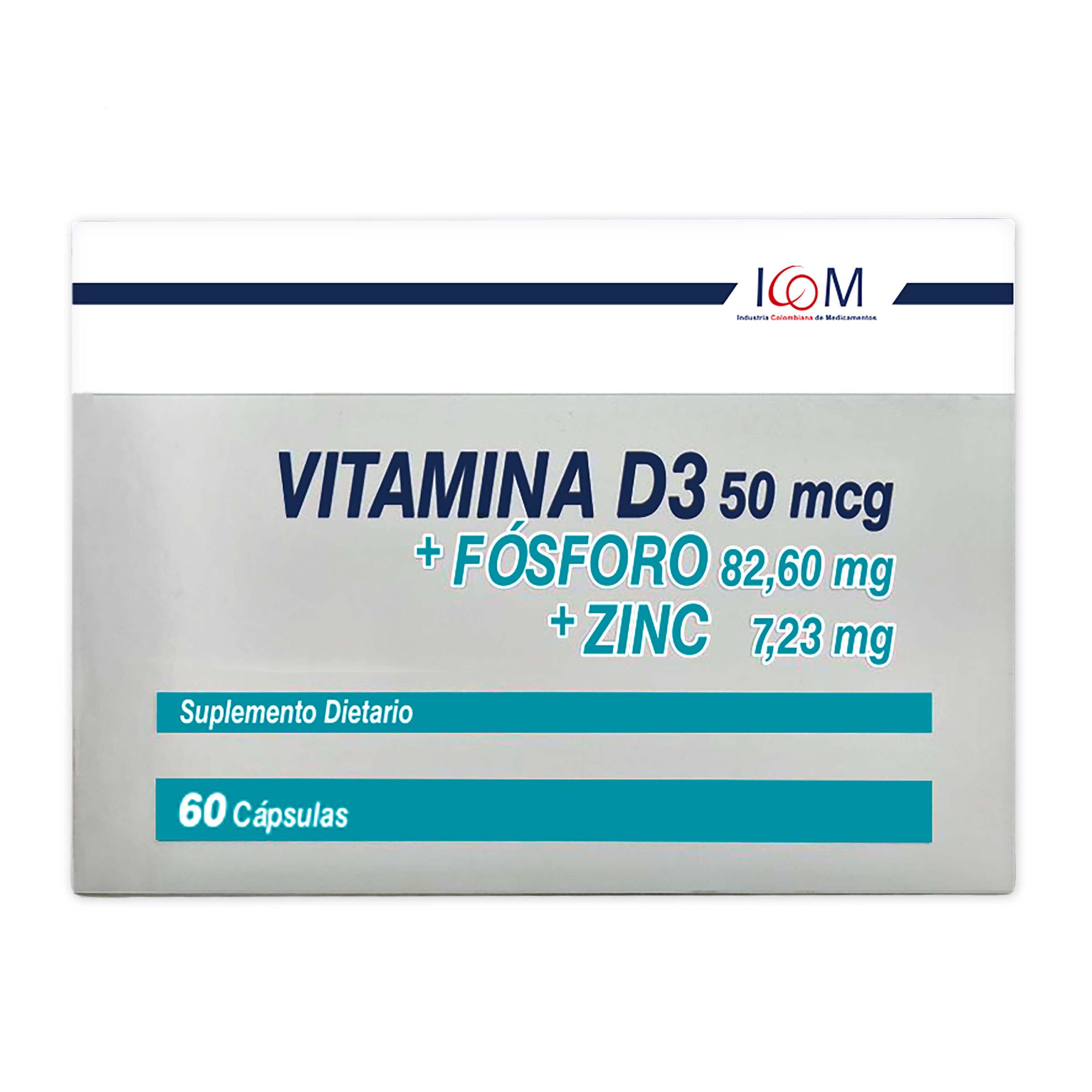 VITAMINA D 3 / FOSOFORO / ZINC X 60 CAPSULAS ICOM