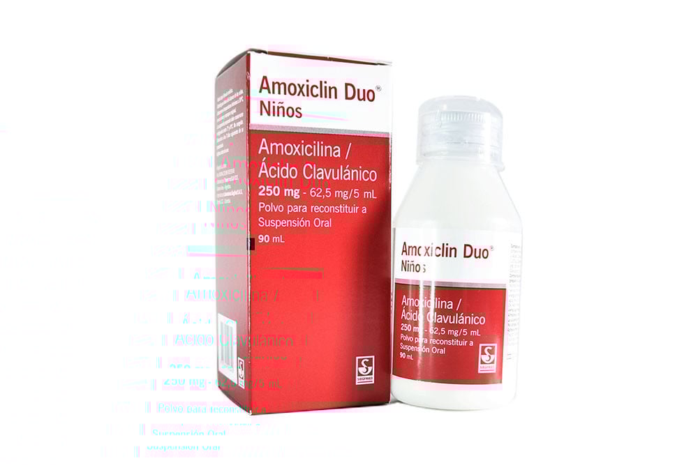 AMOXICLIN DUO NIÑOS 250 MG /62,5 / 5 ML   90 ML   SIEGFRIED  LABORATORIOS
