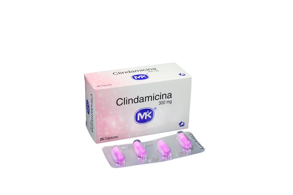CLINDAMICINA 300 MILIGRAMOS MK  CAJA DE 24 CAPSULAS