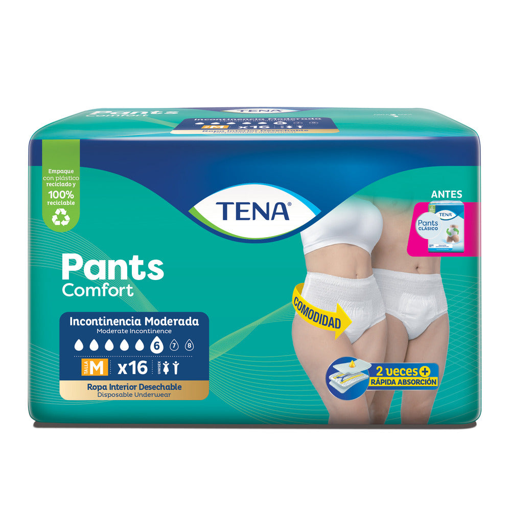 Pañales Tena Pants Clásico Medium 16 Unidades