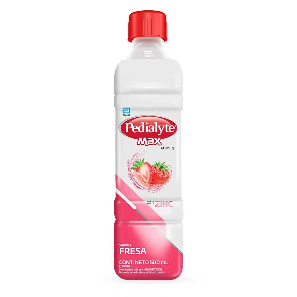 Pedialyte Max con Zinc 60 Fresa 500 ml