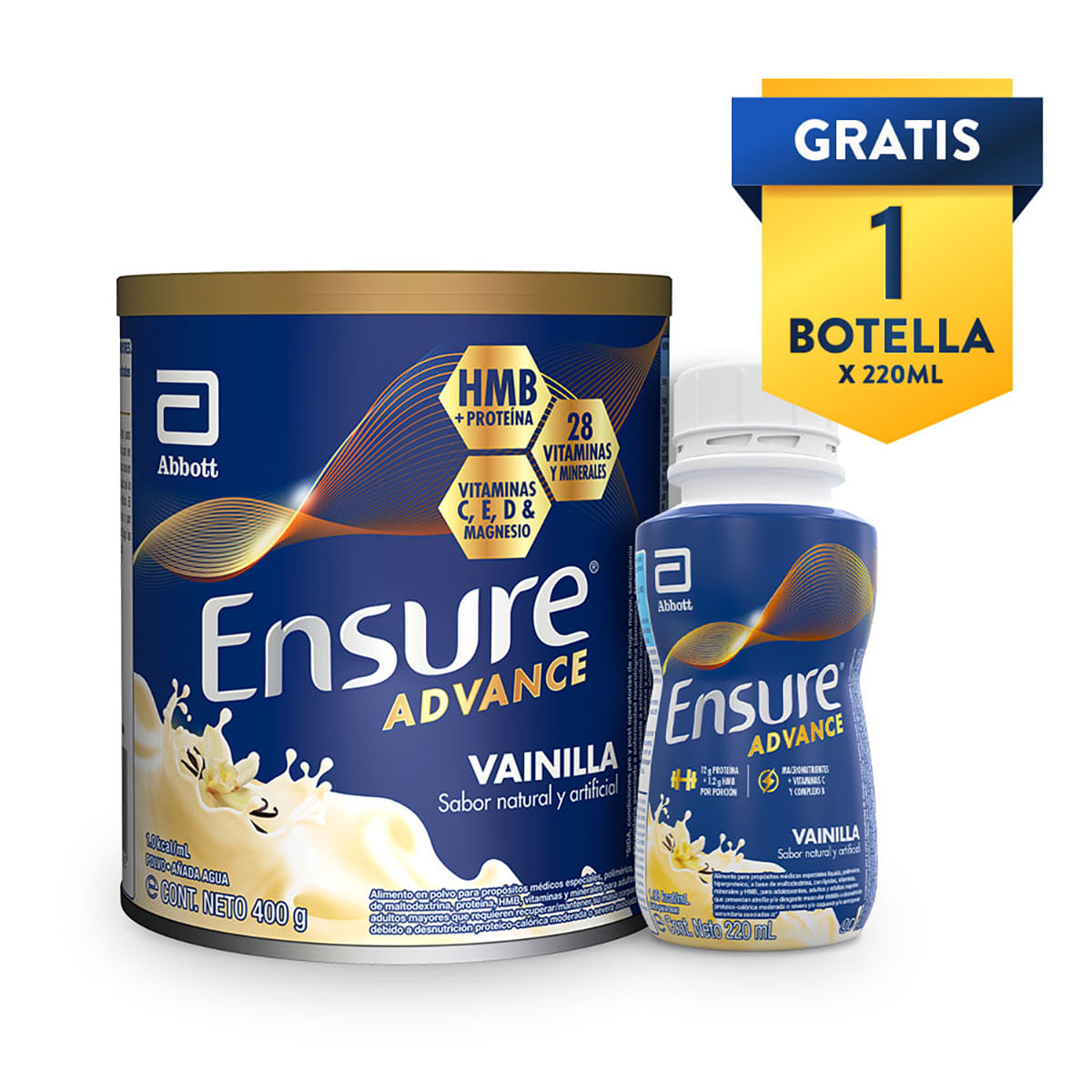 Ensure Advance Vainilla 400 g + Ensure Advance 220 ml Gratis