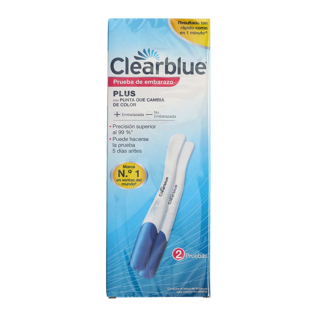 Prueba de Embarazo Clearblue Plus 2 Unidades