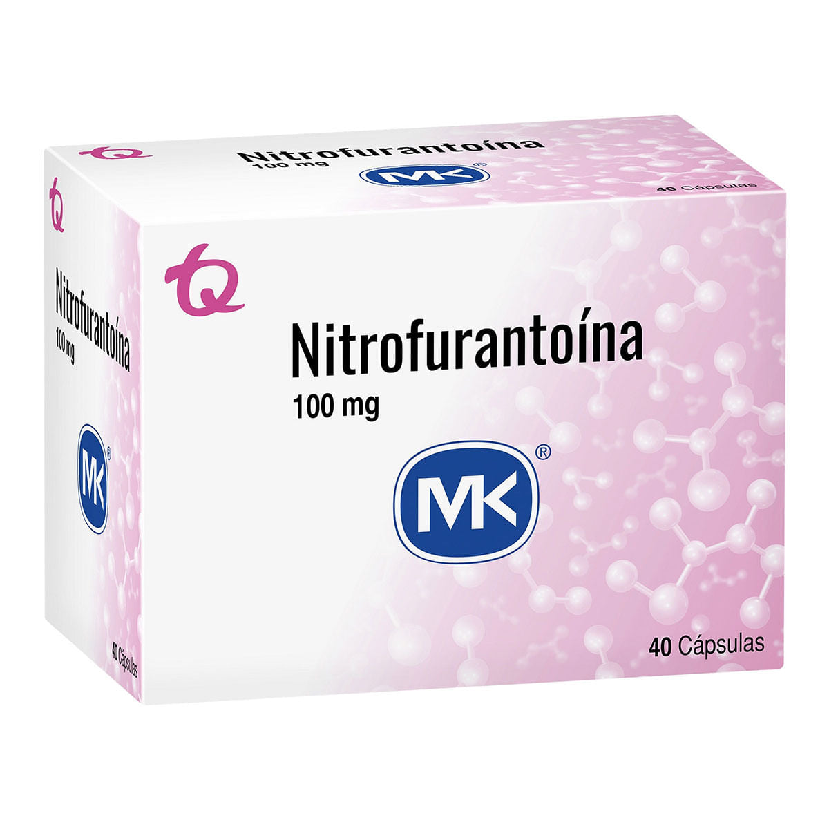 RX - Nitrofurantoína 100 mg 40 Cápsulas MK