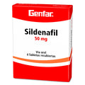 RX - Sildenafil 50 mg 4 Tabletas Genfar
