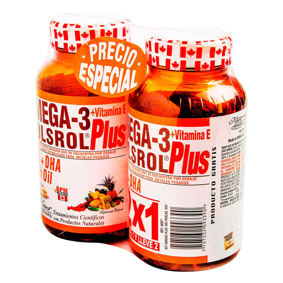 OMEGA 3 PLUS COLSROL 100 SOFTGEL.2X1 P.E