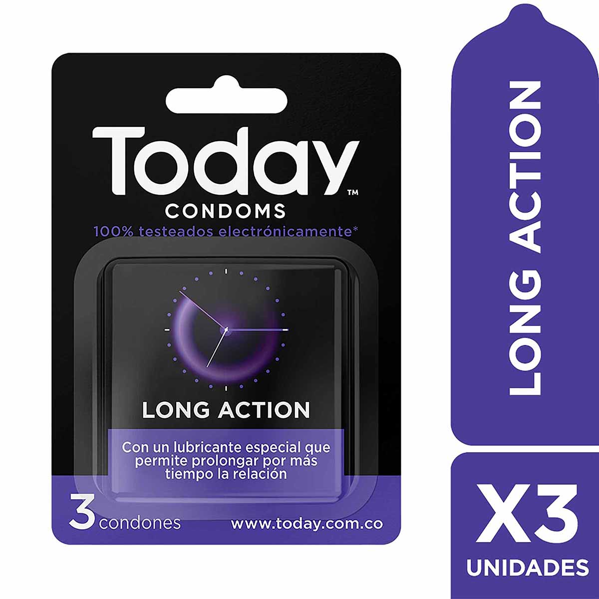 Preservativos Today Long Action 3 Unidades
