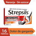 Strepsils Intensive Naranja sin Azúcar 16 Tabletas
