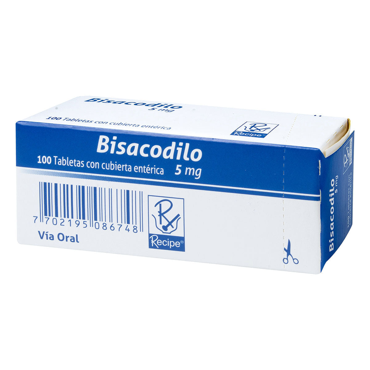 Bisacodilo 5 mg 100 Tabletas RC