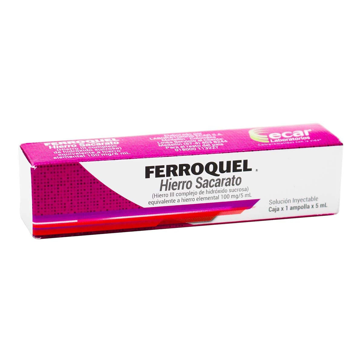RX - Ferroquel Hierro Sacarosa 1 Ampolla 5 ml
