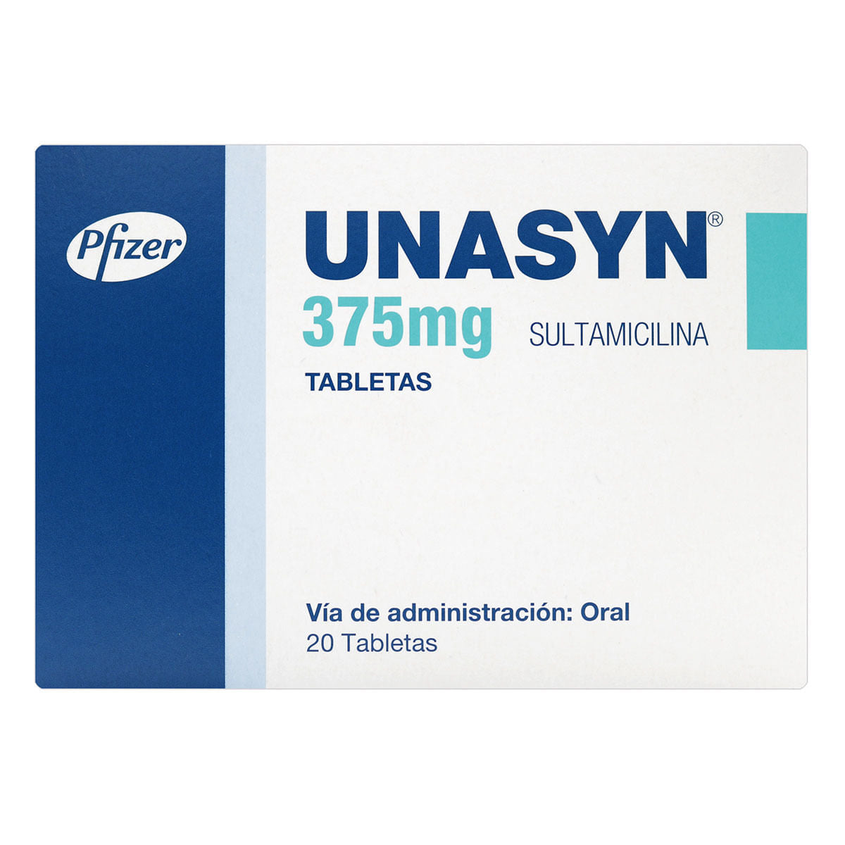 RX - Unasyn 375 mg 20 Tabletas
