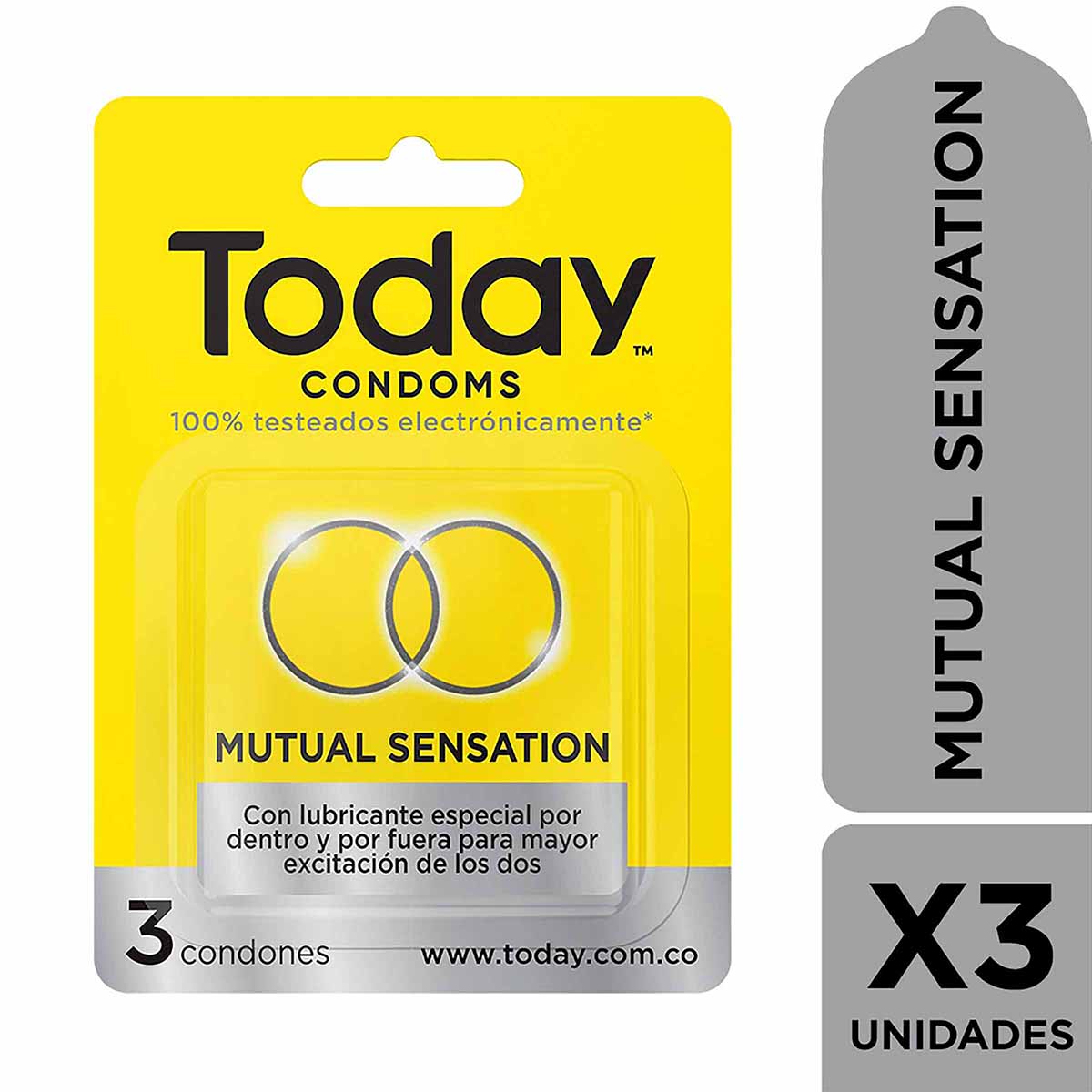 Preservativos Today Mutual Sensation 3 Unidades
