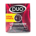 Preservativos Duo Ultrasensible 3 Unidades (Súper Oferta)