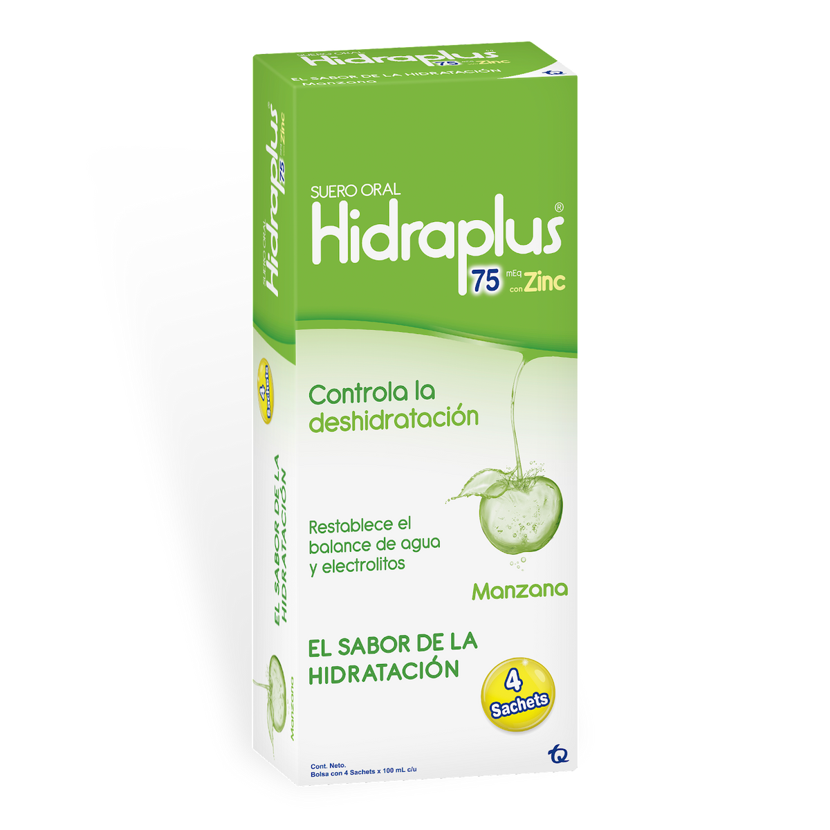 Hidraplus Manzana Bolsa 100 ml x 4